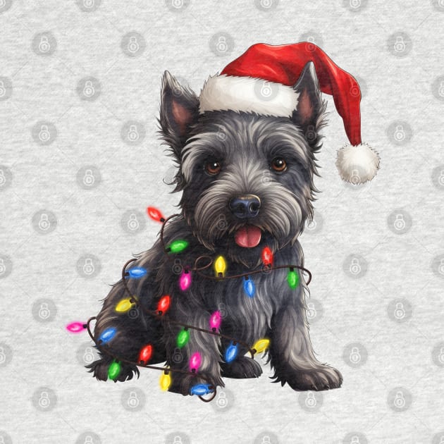 Christmas Scottish Terrier by Chromatic Fusion Studio